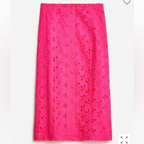 J. Crew Dresses & Skirts - J. Crew Button-front cotton eyelet pencil skirt